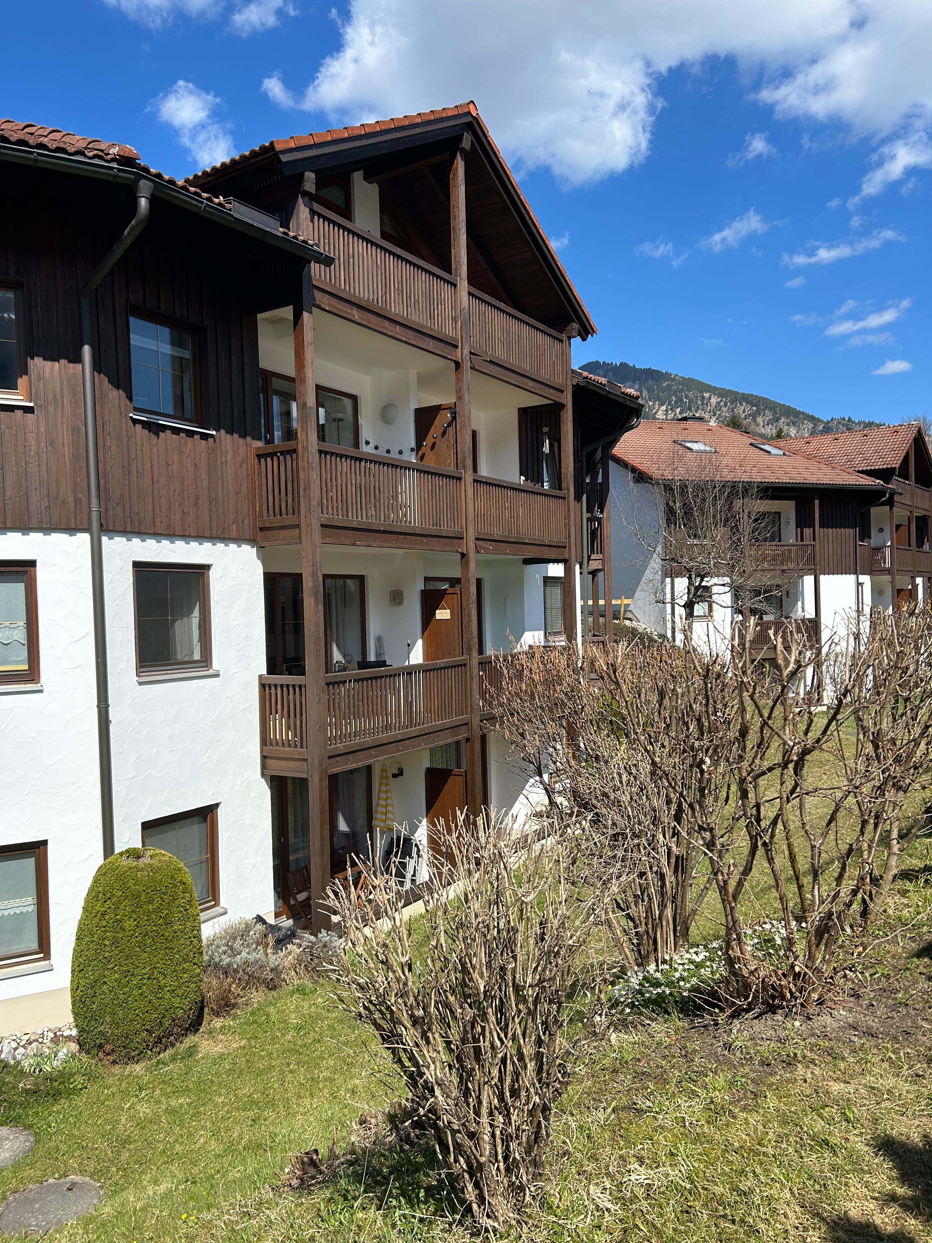 Außenansicht des Hauses mit Balkon der Ferienwohnung Sonnenstüble in Bad Hindelang